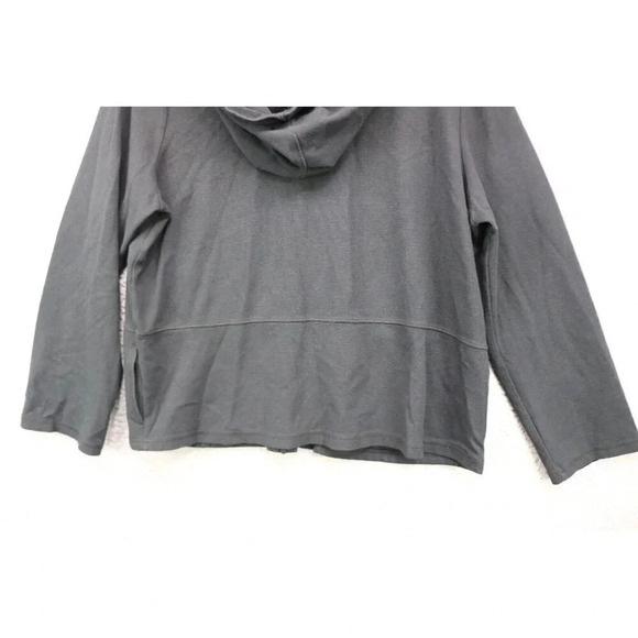 J. Jill Stretch Snap Down Hoodie Top-Size Medium/Petite - Picture 9 of 9